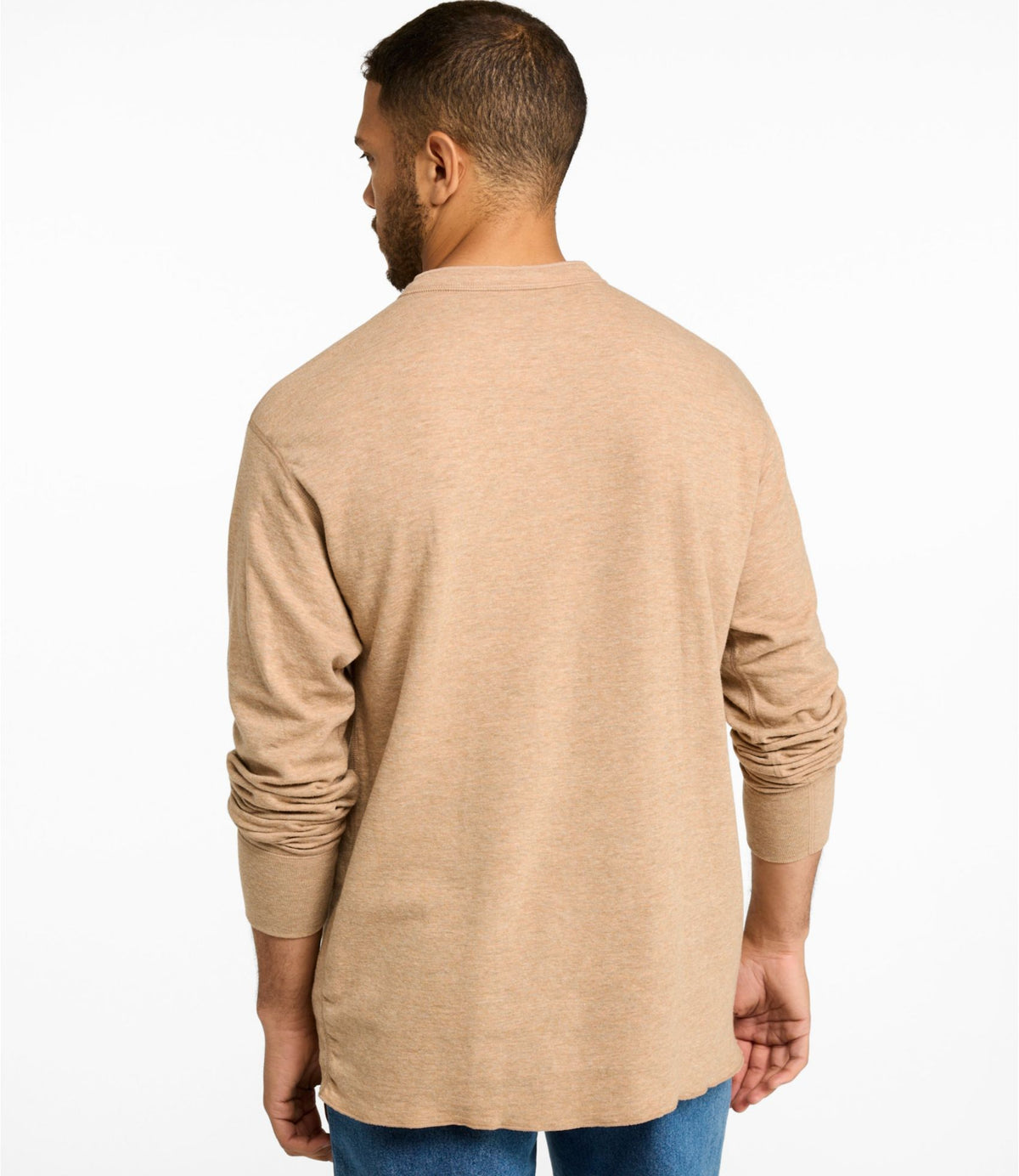 L.L.Bean Men's Two-Layer River Driver's Shirt®, Traditional Fit Henley Barley Heather