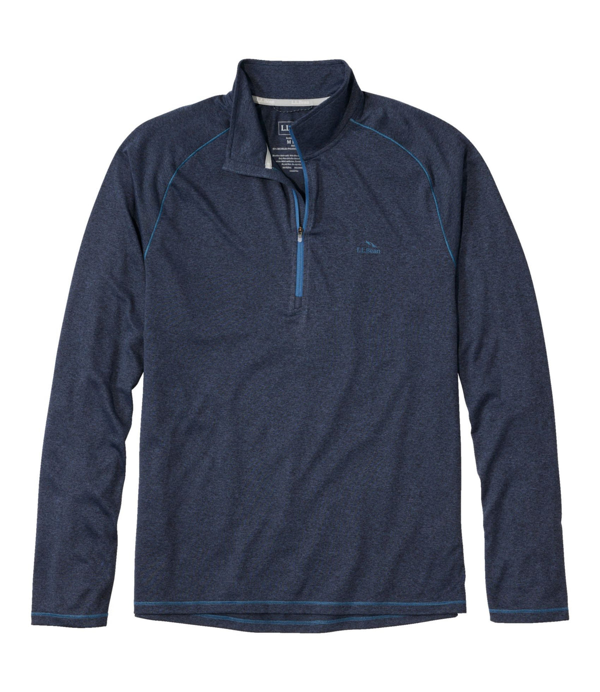 L.L.Bean Men's Bean's Access Trail Tee, Quarter-Zip Carbon Navy