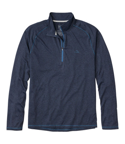 L.L.Bean Men's Bean's Access Trail Tee, Quarter-Zip Carbon Navy