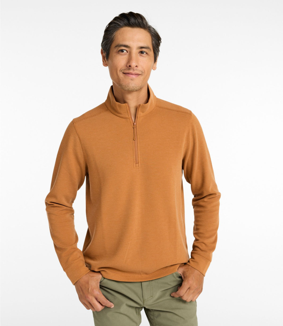 L.L.Bean Men's Mountainside Micro Waffle, 1/4 Zip