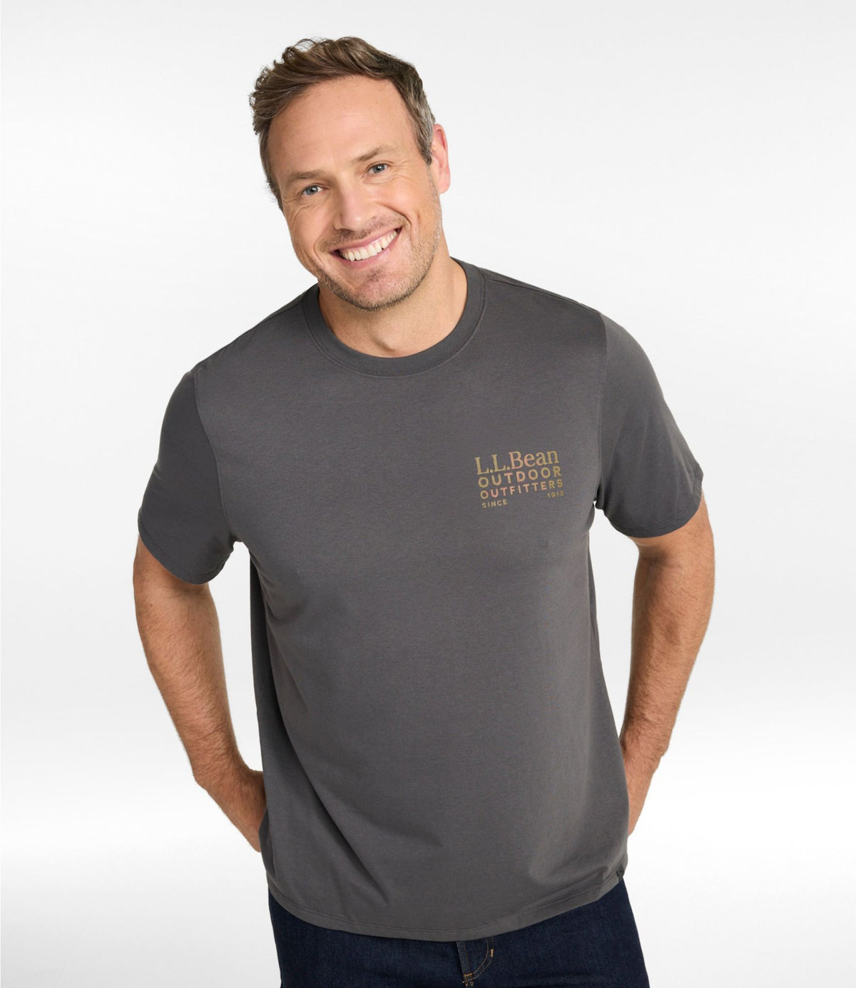 L.L.Bean Men's Hunter's Graphic Tee Canyon Rust
