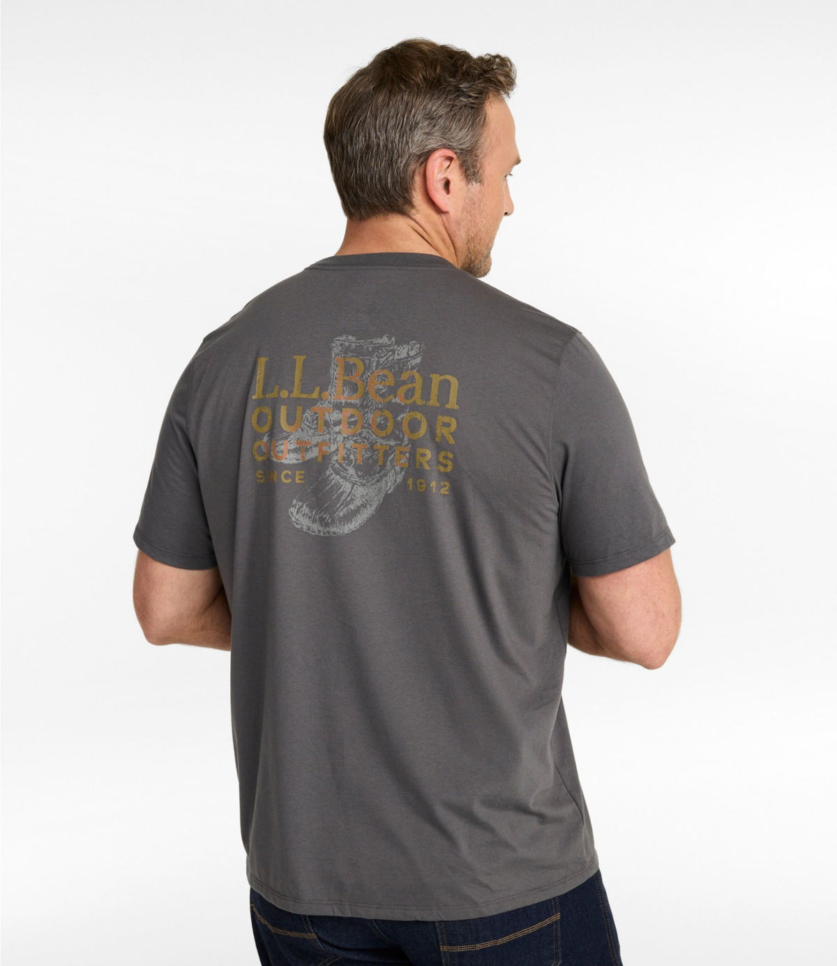 L.L.Bean Men's Hunter's Graphic Tee Canyon Rust