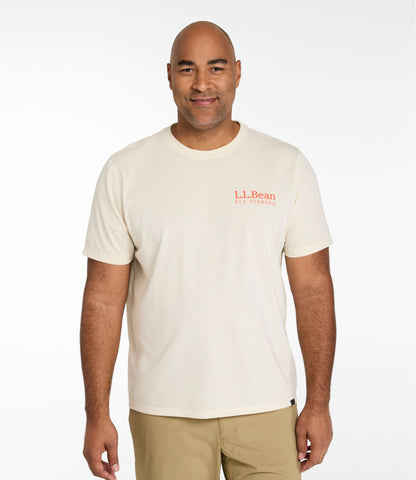 L.L.Bean Men's Technical Fishing Graphic Tees, Short-Sleeve Gray Heather