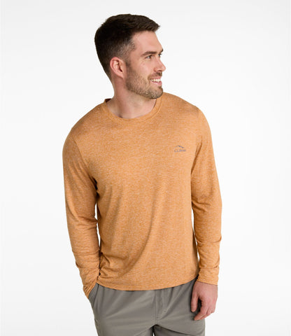 L.L.Bean Men's Insect Shield Pro Knit Crew Dark Amber