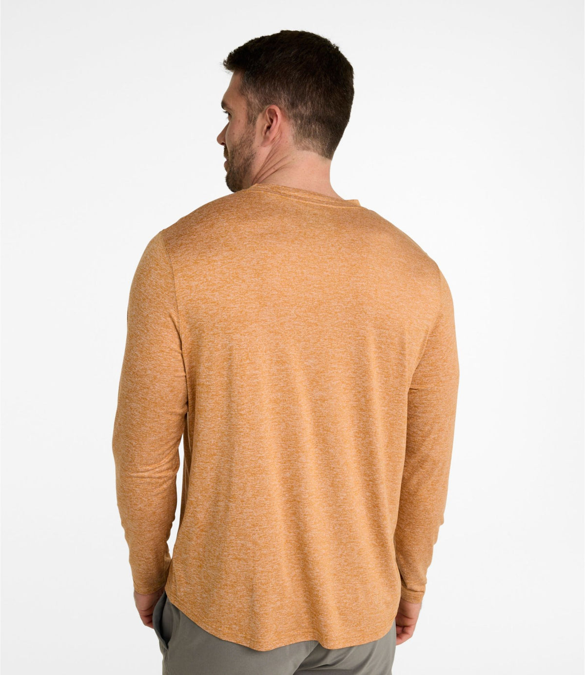 L.L.Bean Men's Insect Shield Pro Knit Crew Dark Amber
