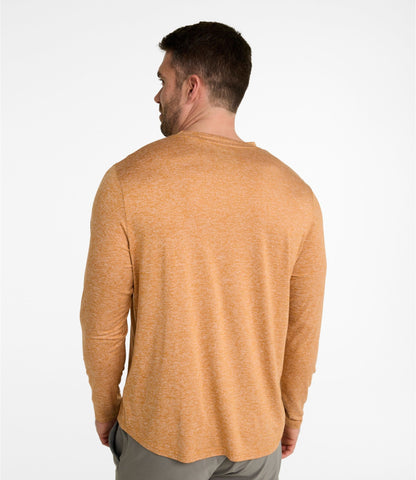 L.L.Bean Men's Insect Shield Pro Knit Crew Dark Amber
