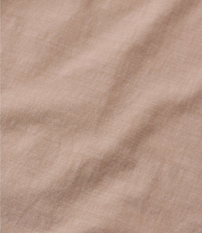 L.L.Bean Men's Comfort Stretch Performance® Chambray Shirt, Short-Sleeve, Slightly Fitted Untucked Fit Camel Brown