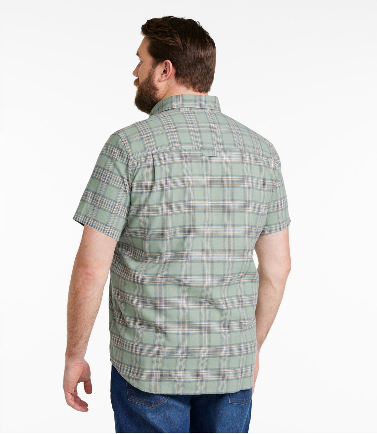 L.L.Bean Men's Stonecoast Hemp Shirt, Short-Sleeve, Slightly Fitted Untucked Fit