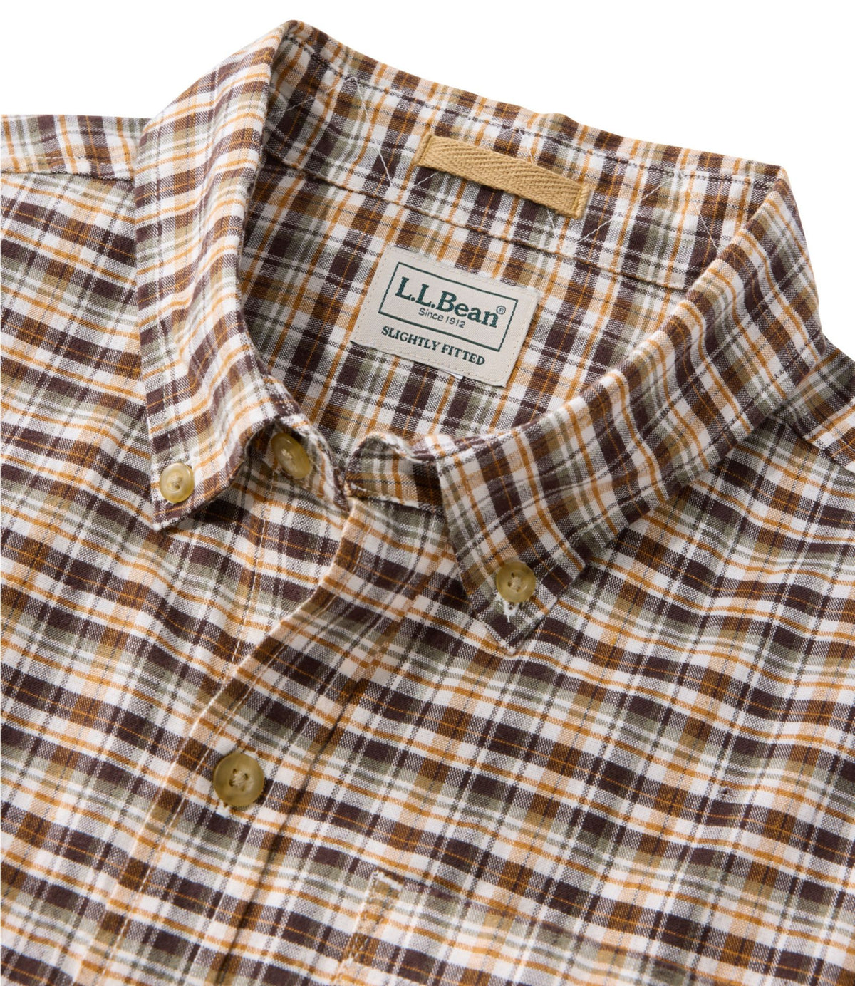 L.L.Bean Men's Stonecoast Hemp Shirt, Short-Sleeve, Slightly Fitted Untucked Fit