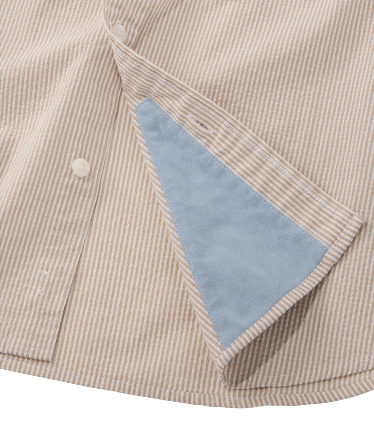 L.L.Bean Men's Comfort Stretch Performance® Seersucker Shirt, Short-Sleeve, Slightly Fitted Untucked Fit, Stripe Classic Navy