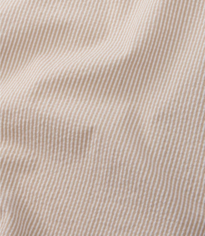 L.L.Bean Men's Comfort Stretch Performance® Seersucker Shirt, Short-Sleeve, Slightly Fitted Untucked Fit, Stripe Classic Navy