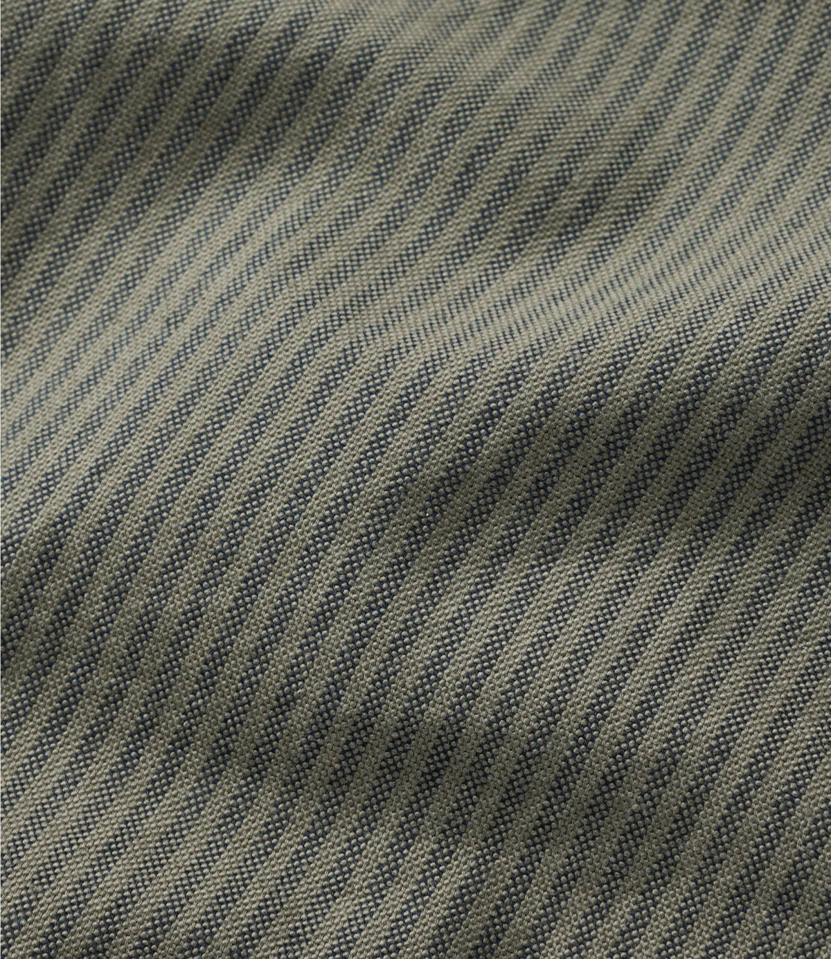L.L.Bean Men's Sunwashed Oxford Shirt, Slightly Fitted Untucked Fit, Stripe Olive Gray
