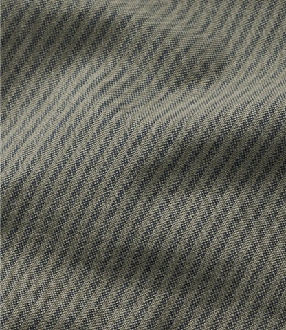 L.L.Bean Men's Sunwashed Oxford Shirt, Slightly Fitted Untucked Fit, Stripe Olive Gray