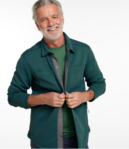 L.L.Bean Men's Performance Waffle Shirt Jac Chartreuse