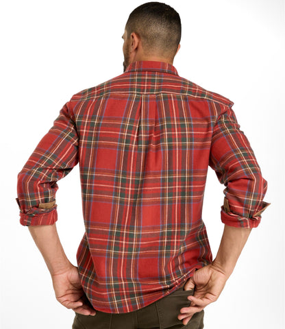 L.L.Bean Men's Scotch Plaid Flannel Shirt, Snap-Front, Slightly Fitted Untucked Fit Antique Royal Stewart