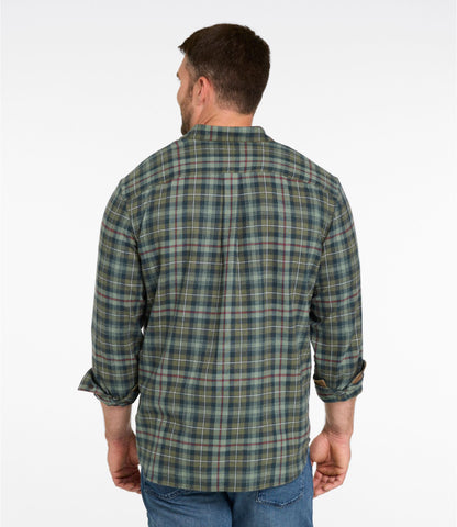L.L.Bean Men's Scotch Plaid Flannel Shirt, Snap-Front, Slightly Fitted Untucked Fit Antique Royal Stewart