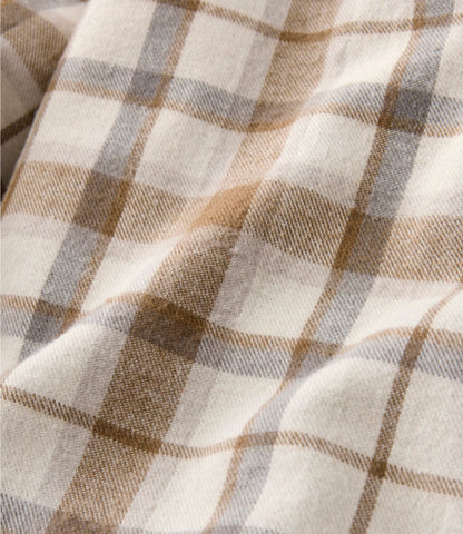 L.L.Bean Men's Scotch Plaid Flannel Shirt, Snap-Front, Slightly Fitted Untucked Fit Antique Royal Stewart