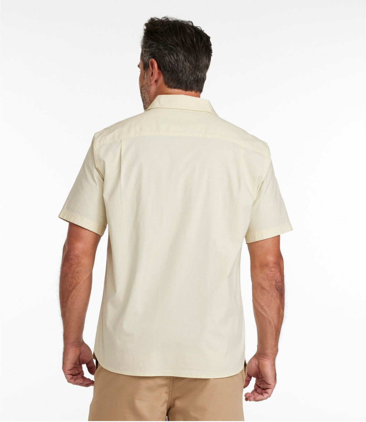 L.L.Bean Men's Riverton Ripstop Shirt, Short-Sleeve, Traditional Untucked Fit Delta Blue