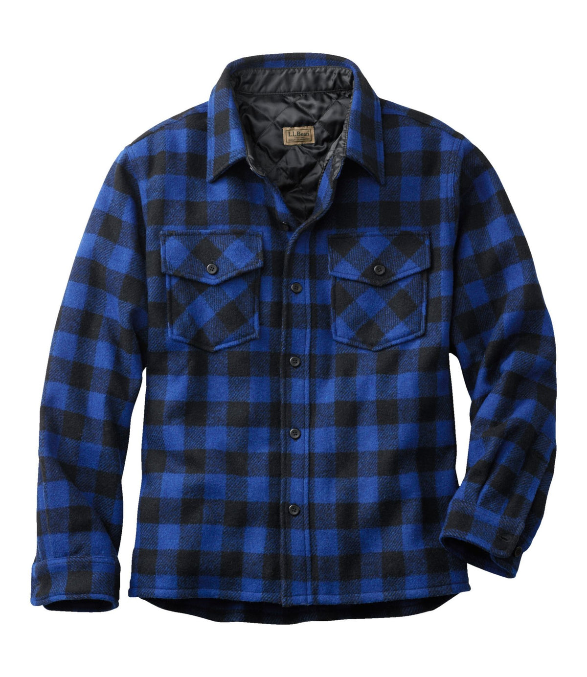 L.L.Bean Men's Maine Guide Shirt with PrimaLoft Cobalt/Black