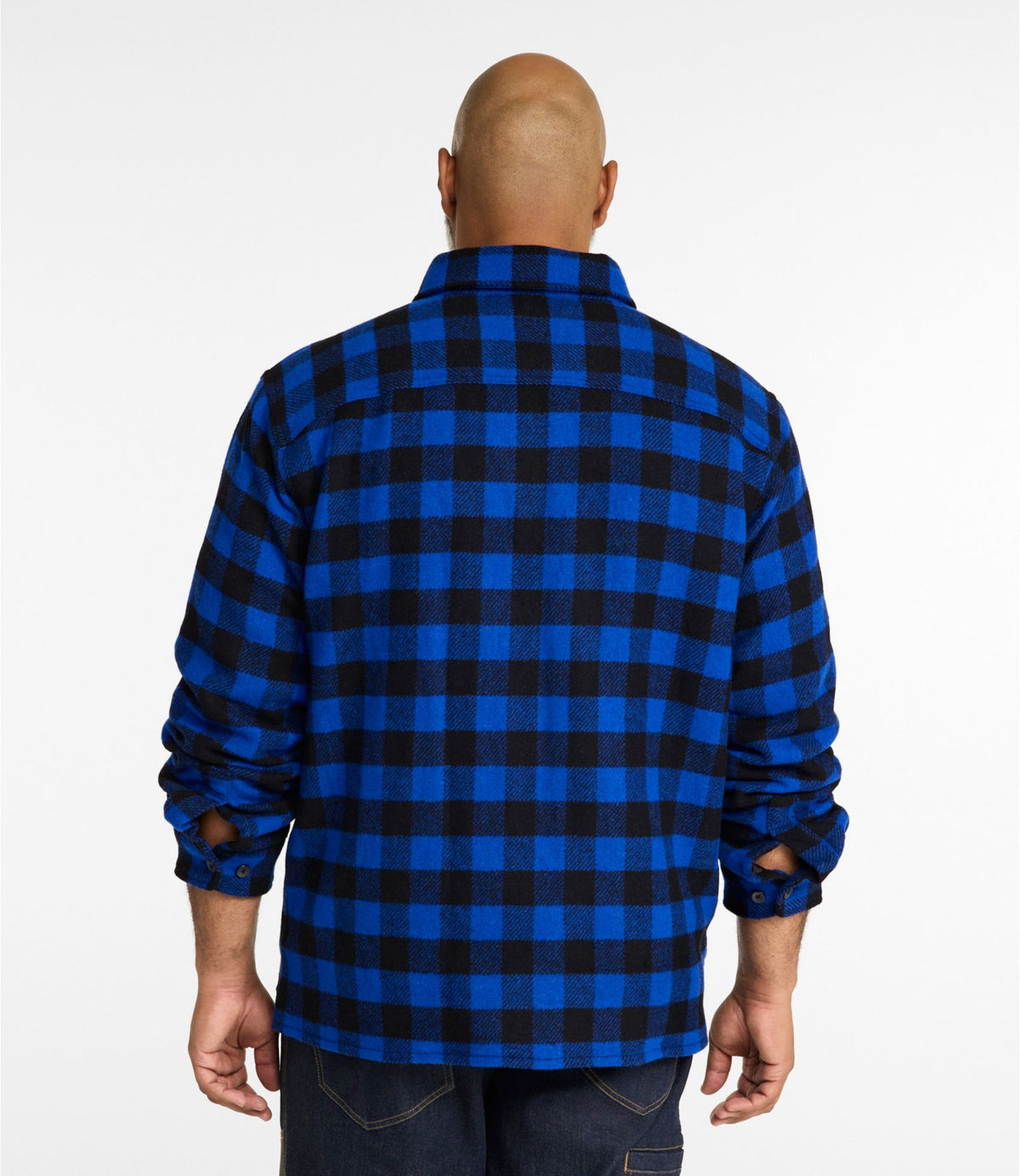 L.L.Bean Men's Maine Guide Shirt with PrimaLoft Cobalt/Black