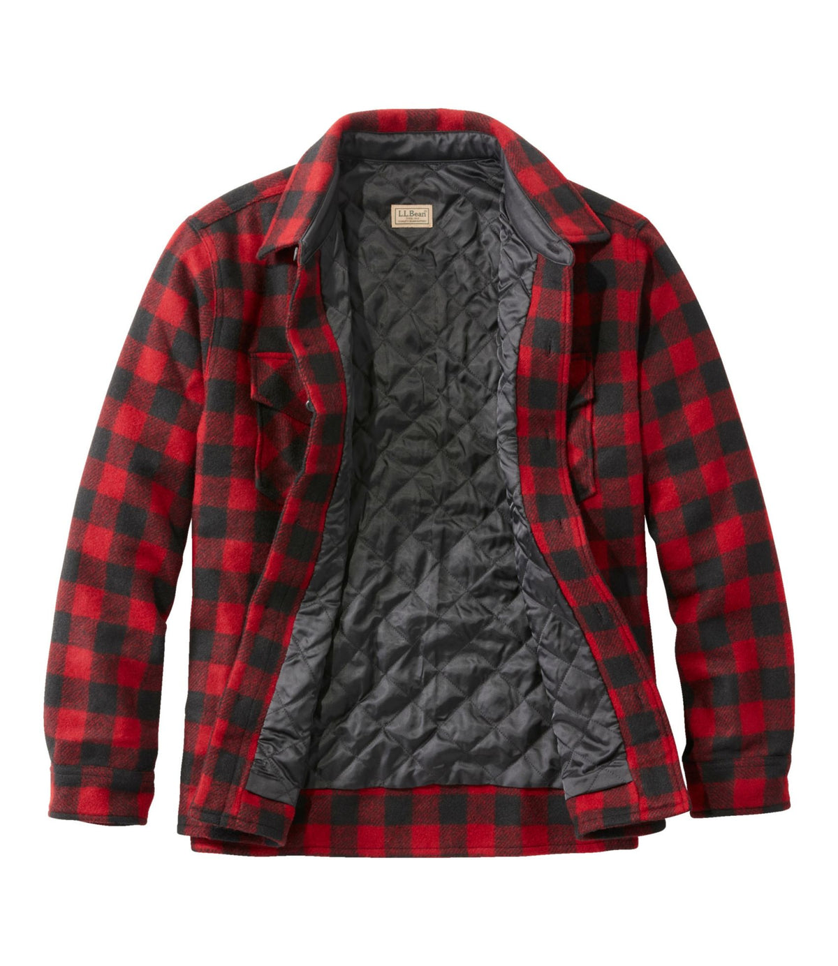 L.L.Bean Men's Maine Guide Shirt with PrimaLoft Cobalt/Black