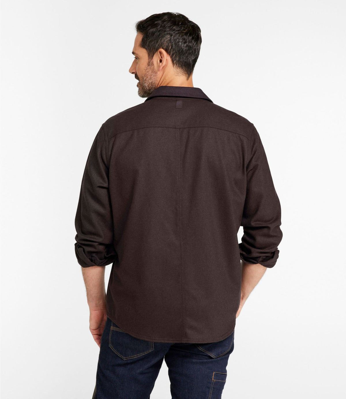L.L.Bean Men's Maine Guide Lightweight Wool Field Shirt Navy