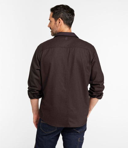 L.L.Bean Men's Maine Guide Lightweight Wool Field Shirt Navy