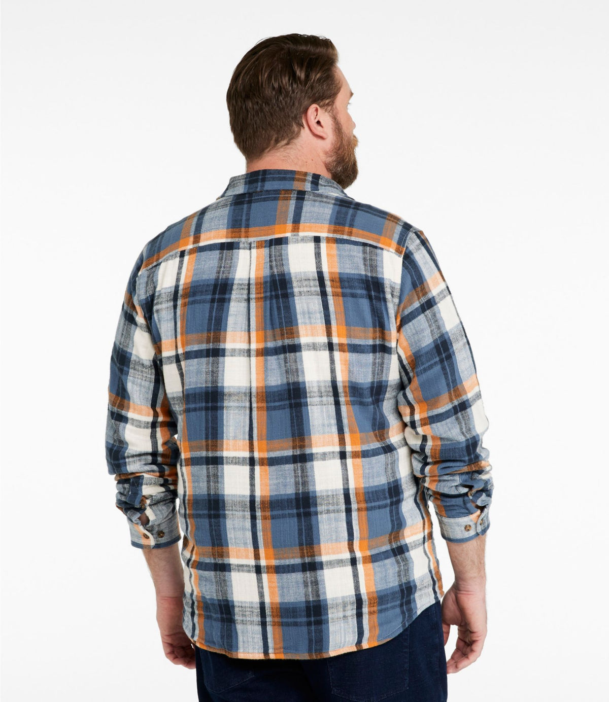 L.L.Bean Men's 1912 Field Flannel Shirt, Lined, Slightly Fitted Untucked Fit, Plaid Toasted Coconut
