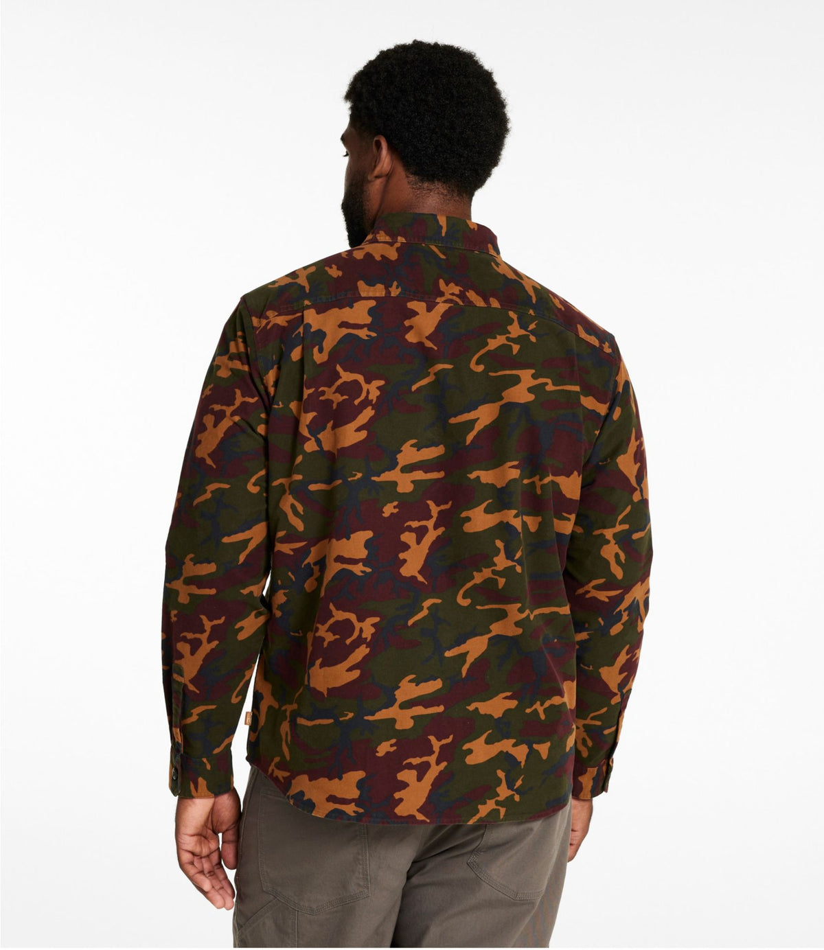 L.L.Bean Men's Bean's Moleskin Shirt, Slightly Fitted Untucked Fit, Print