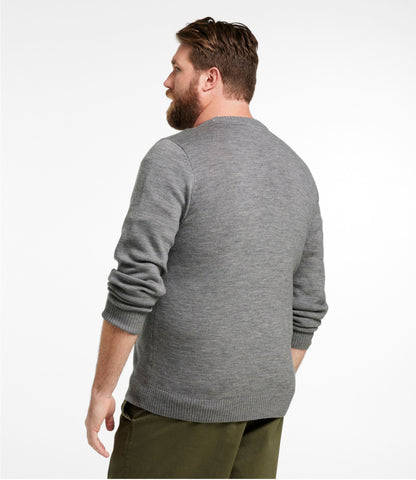 L.L.Bean Men's Essential Merino Sweater, Crewneck Deep Blue Heather
