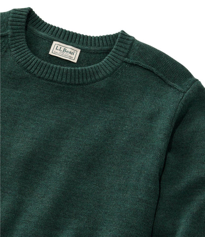 L.L.Bean Men's Essential Merino Sweater, Crewneck Deep Blue Heather