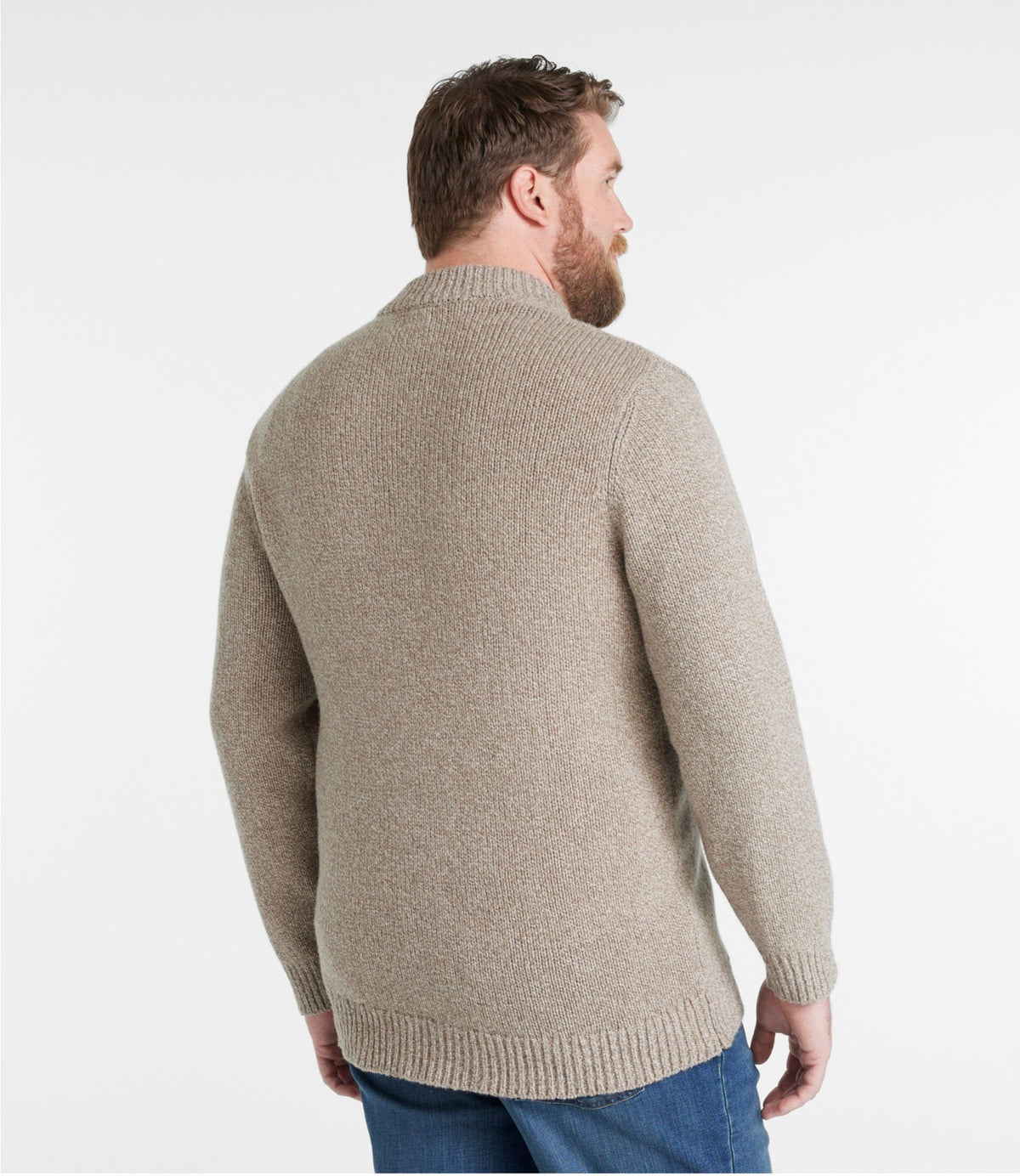 L.L.Bean Men's L.L.Bean Classic Ragg Wool Sweater, Henley Nautical Navy