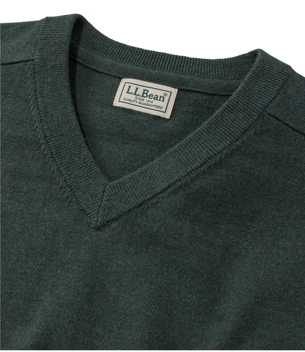 L.L.Bean Men's All Seasons Cotton Blend Sweater, V-Neck Classic Navy Heather