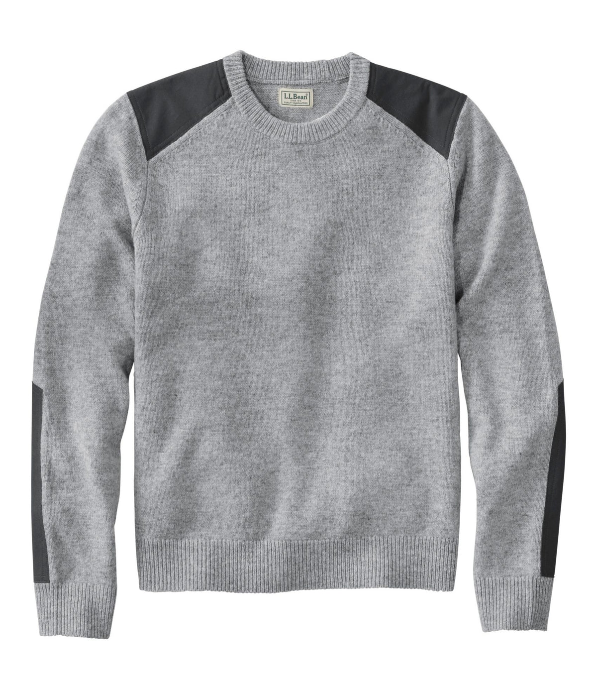 L.L.Bean Men's Maine Guide Lightweight Lambswool Sweater Gray Heather