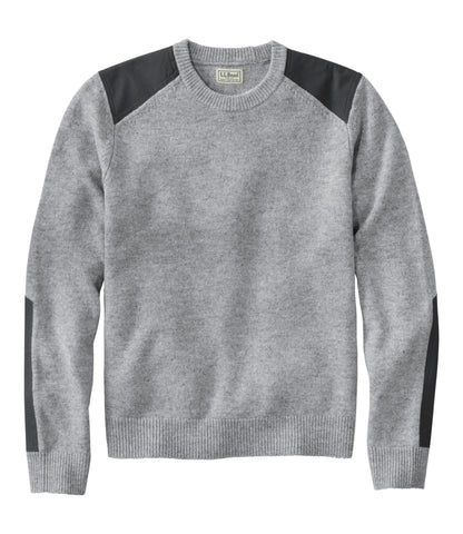 L.L.Bean Men's Maine Guide Lightweight Lambswool Sweater Gray Heather
