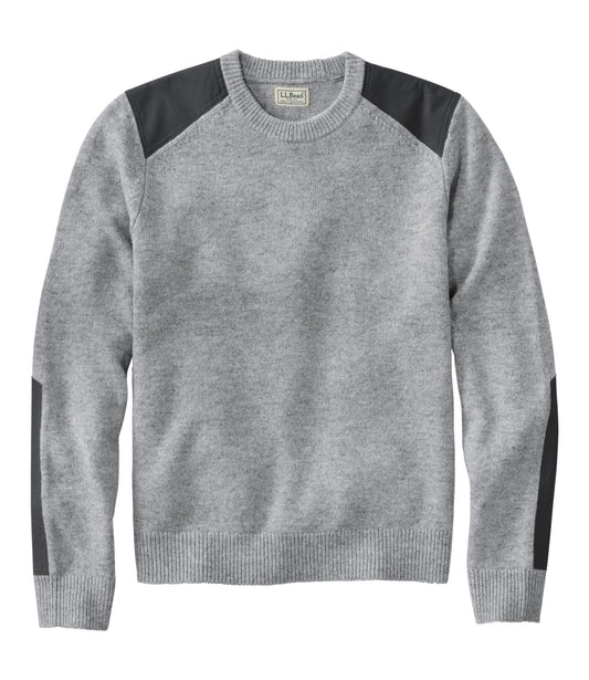 L.L.Bean Men's Maine Guide Lightweight Lambswool Sweater Gray Heather