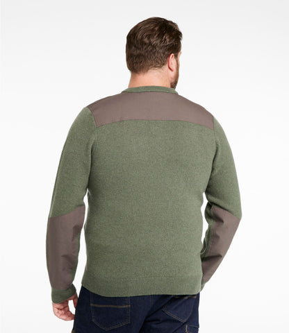 L.L.Bean Men's Maine Guide Lightweight Lambswool Sweater Gray Heather