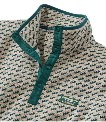 L.L.Bean Men's L.L.Bean Sweater Fleece Pullover, Print Boulder Abstract Mountain