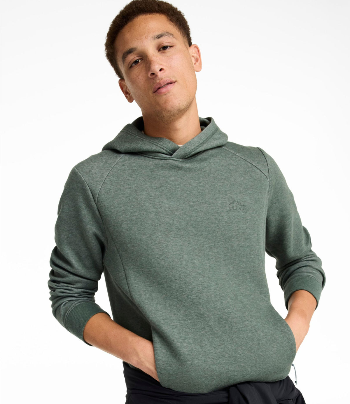 L.L.Bean Men's Multisport Lifestyle Hoodie Muted Blue Heather