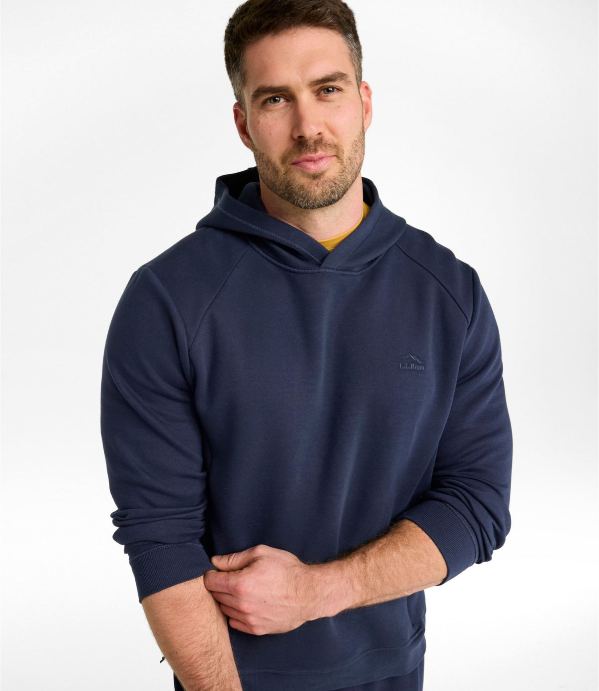 L.L.Bean Men's Multisport Lifestyle Hoodie Muted Blue Heather