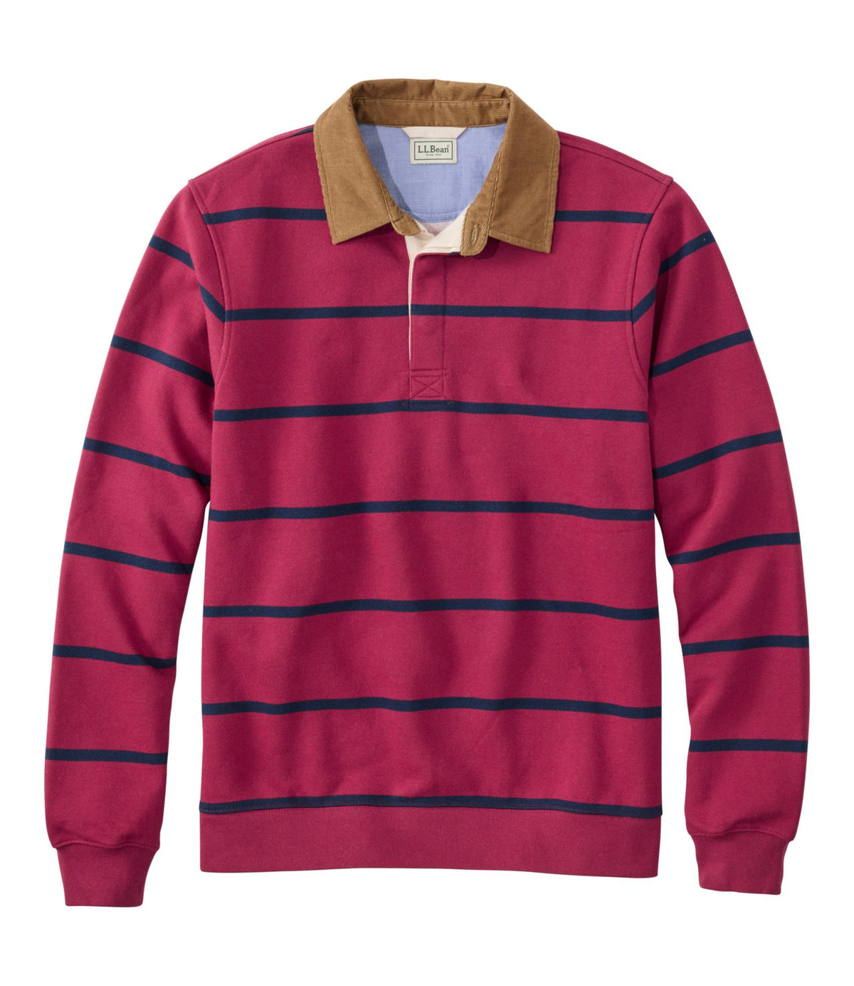 L.L.Bean Men's Mariner Sweatshirt, Stripe Bordeaux Stripe