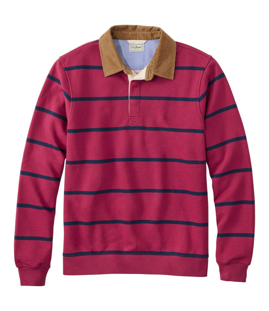 L.L.Bean Men's Mariner Sweatshirt, Stripe Bordeaux Stripe