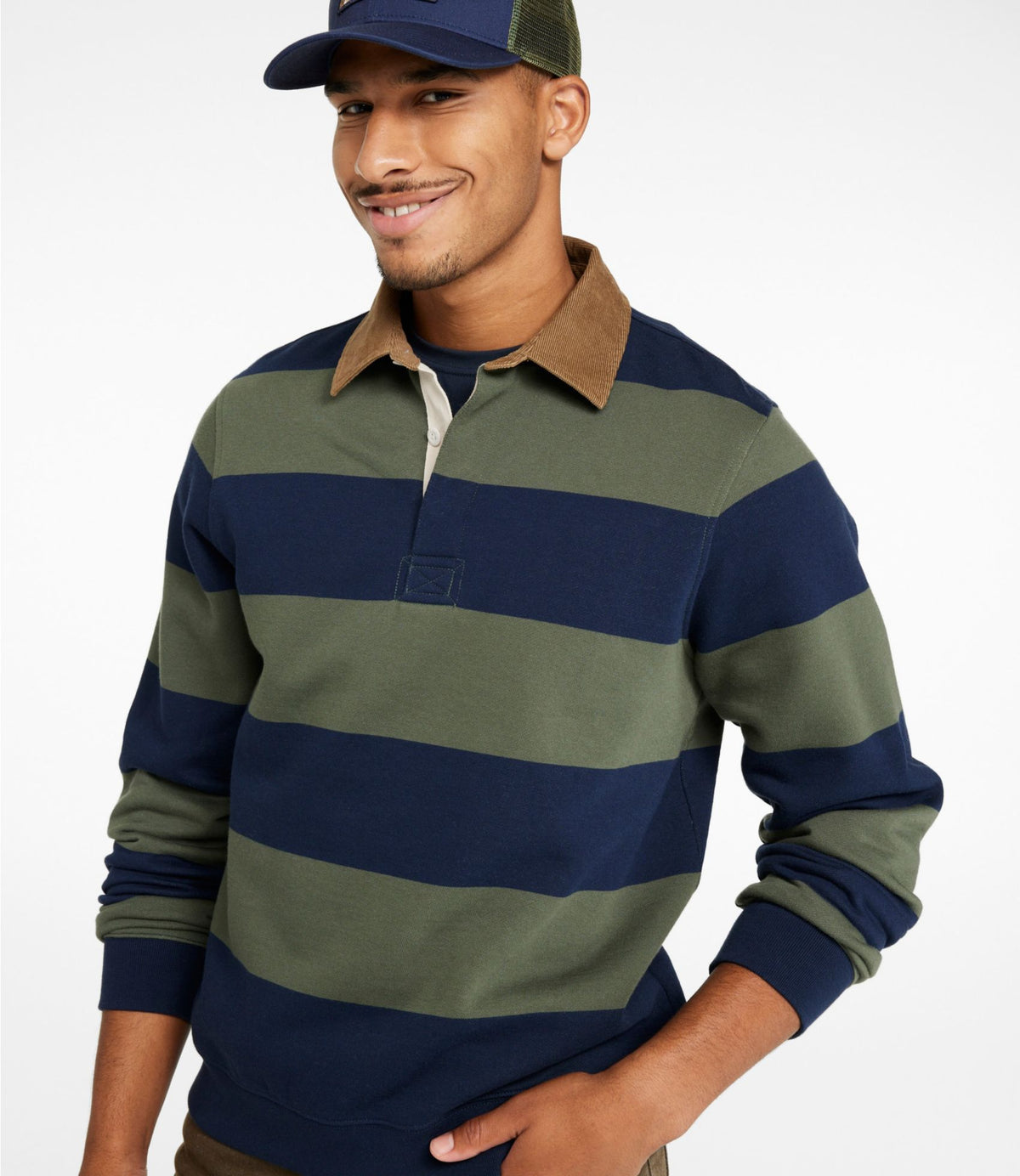 L.L.Bean Men's Mariner Sweatshirt, Stripe Bordeaux Stripe