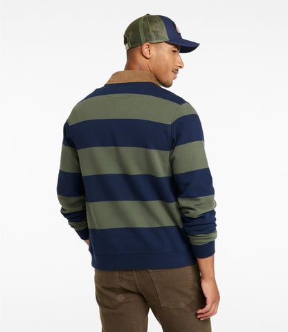L.L.Bean Men's Mariner Sweatshirt, Stripe Bordeaux Stripe