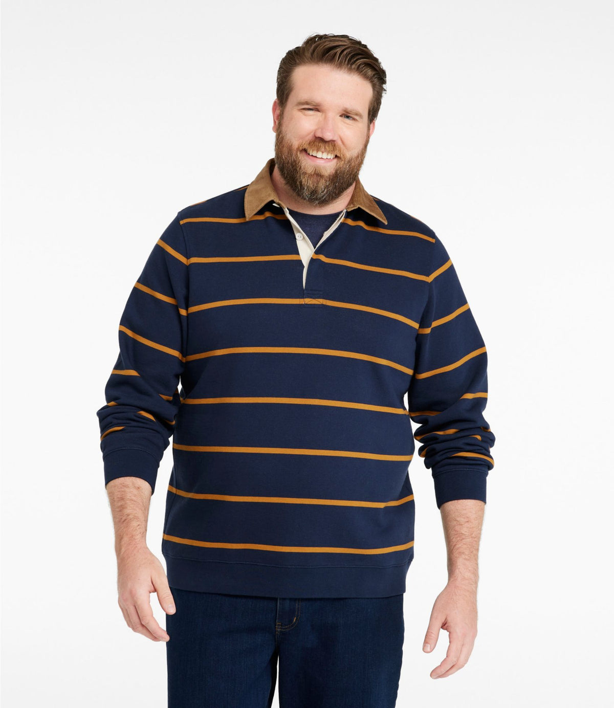 L.L.Bean Men's Mariner Sweatshirt, Stripe Bordeaux Stripe