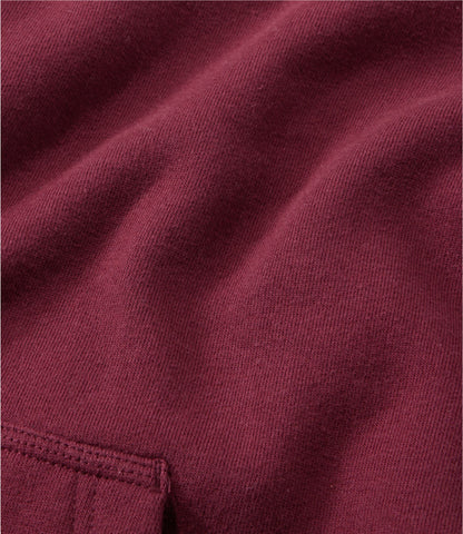 L.L.Bean Men's Katahdin Iron Works® Hooded Sweatshirt, Flannel-Lined Burgundy/Saddle