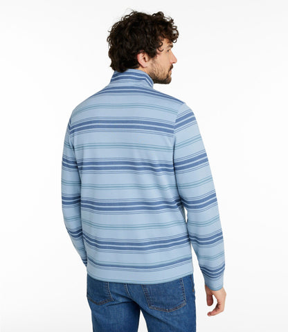 L.L.Bean Men's Comfort Stretch Performance® Piqué, Quarter-Zip Pullover, Stripe
