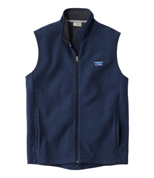L.L.Bean Men's Lakewashed Double-Knit Vest Classic Navy Heather