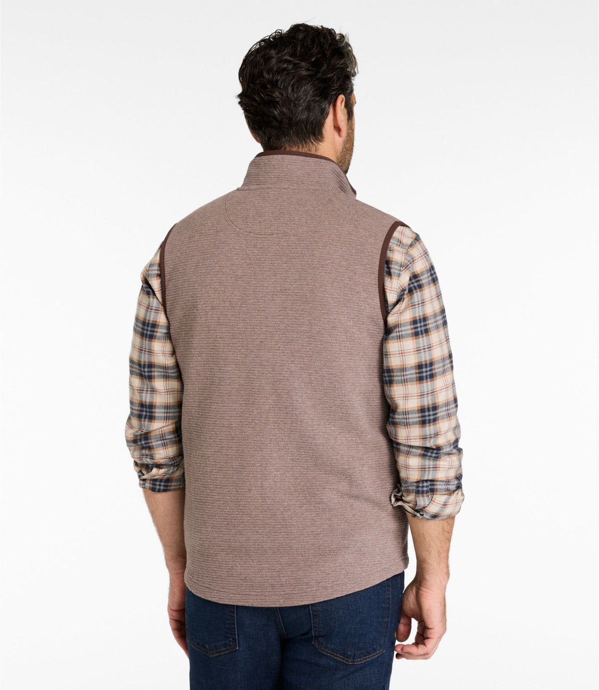 L.L.Bean Men's Lakewashed Double-Knit Vest Classic Navy Heather