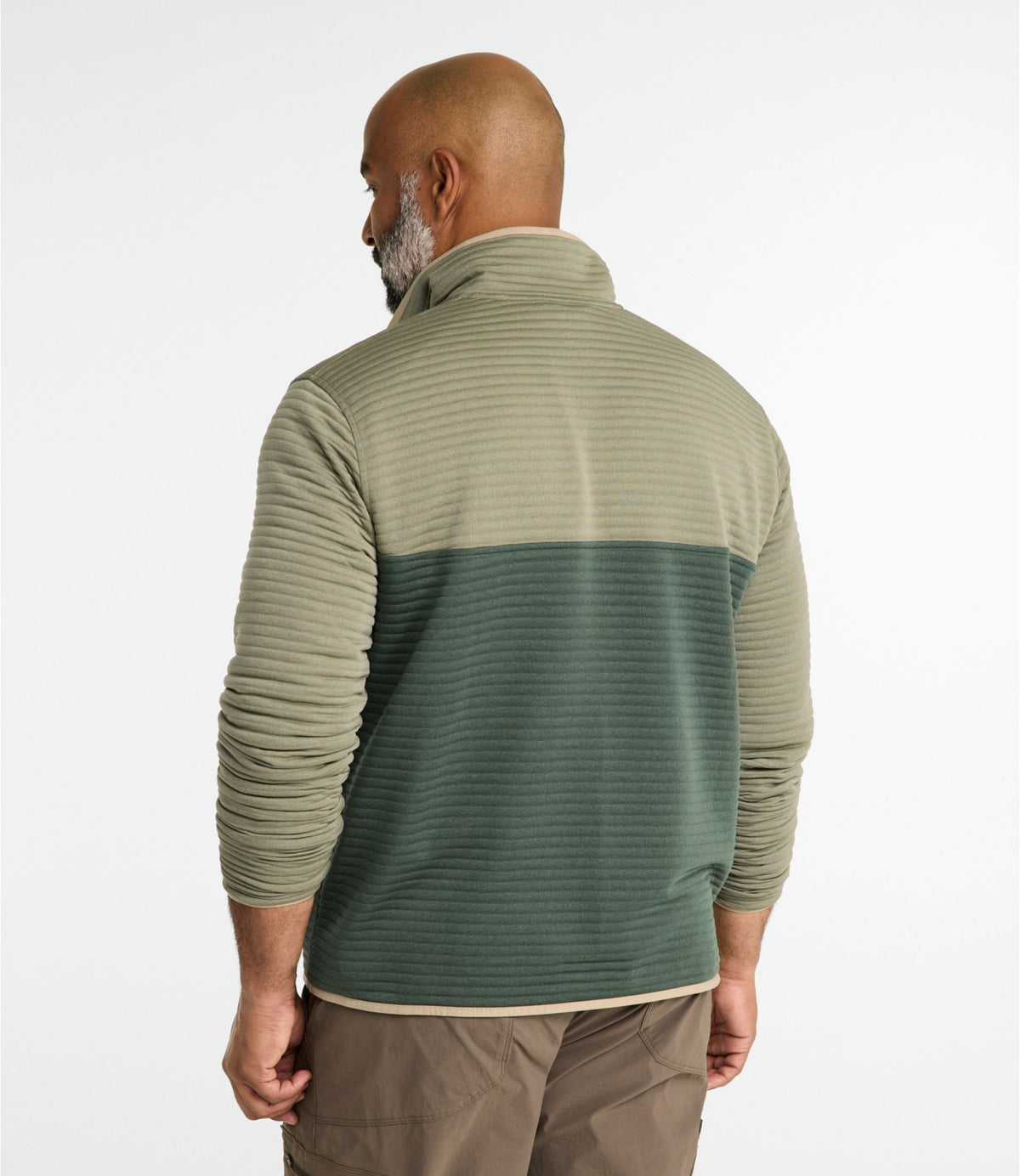 L.L.Bean Men's Airlight Knit Pullover, Colorblock Bordeaux/Classic Navy